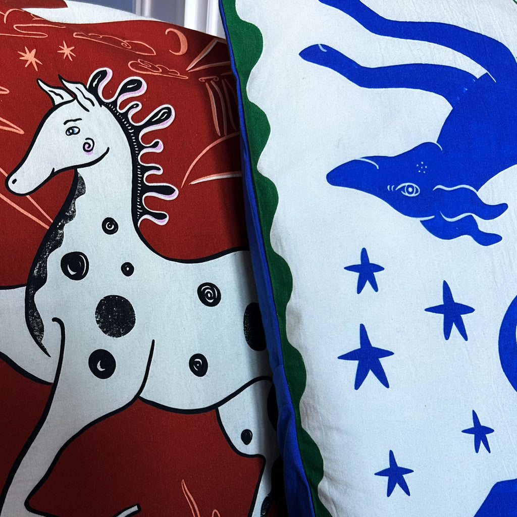 CELESTIAL HOUNDS CUSHION COVER