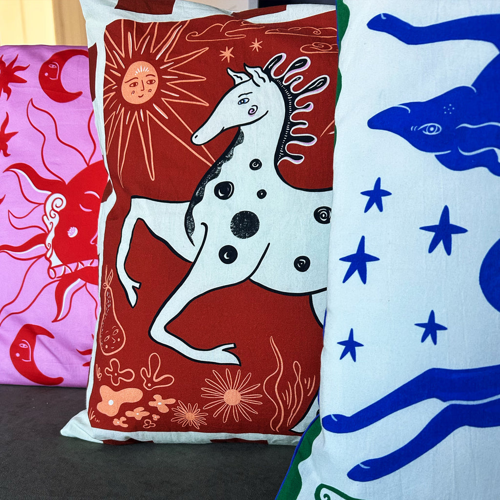 CELESTIAL HOUNDS CUSHION COVER