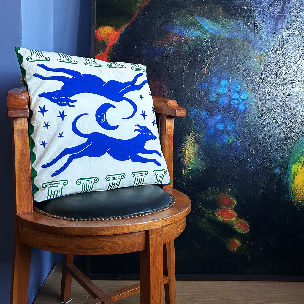CELESTIAL HOUNDS CUSHION COVER