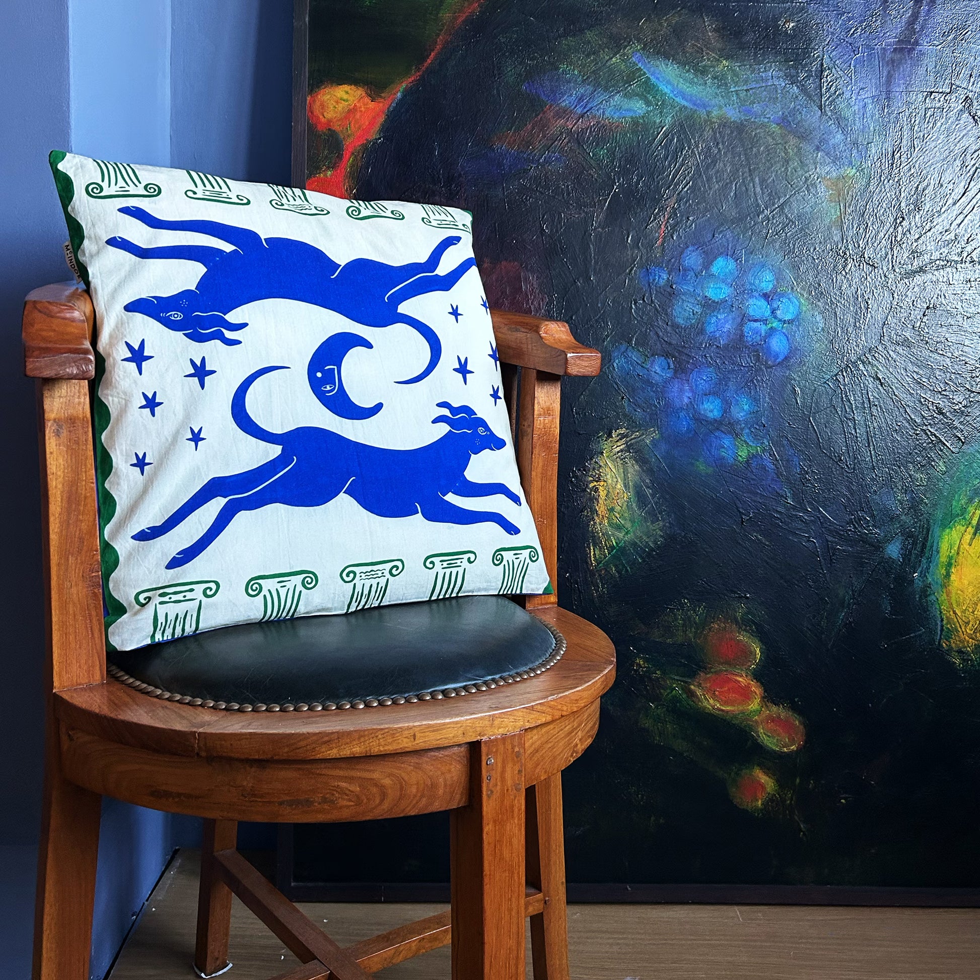 CELESTIAL HOUNDS CUSHION COVER
