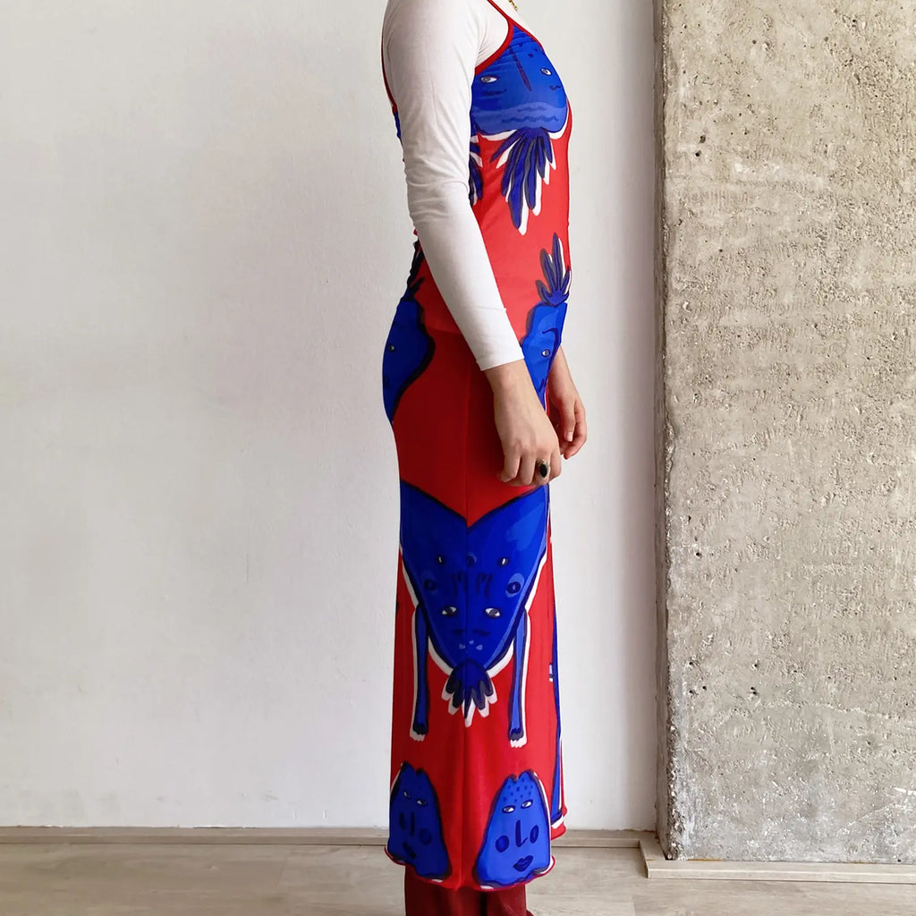 STRAWBERRY MESH DRESS