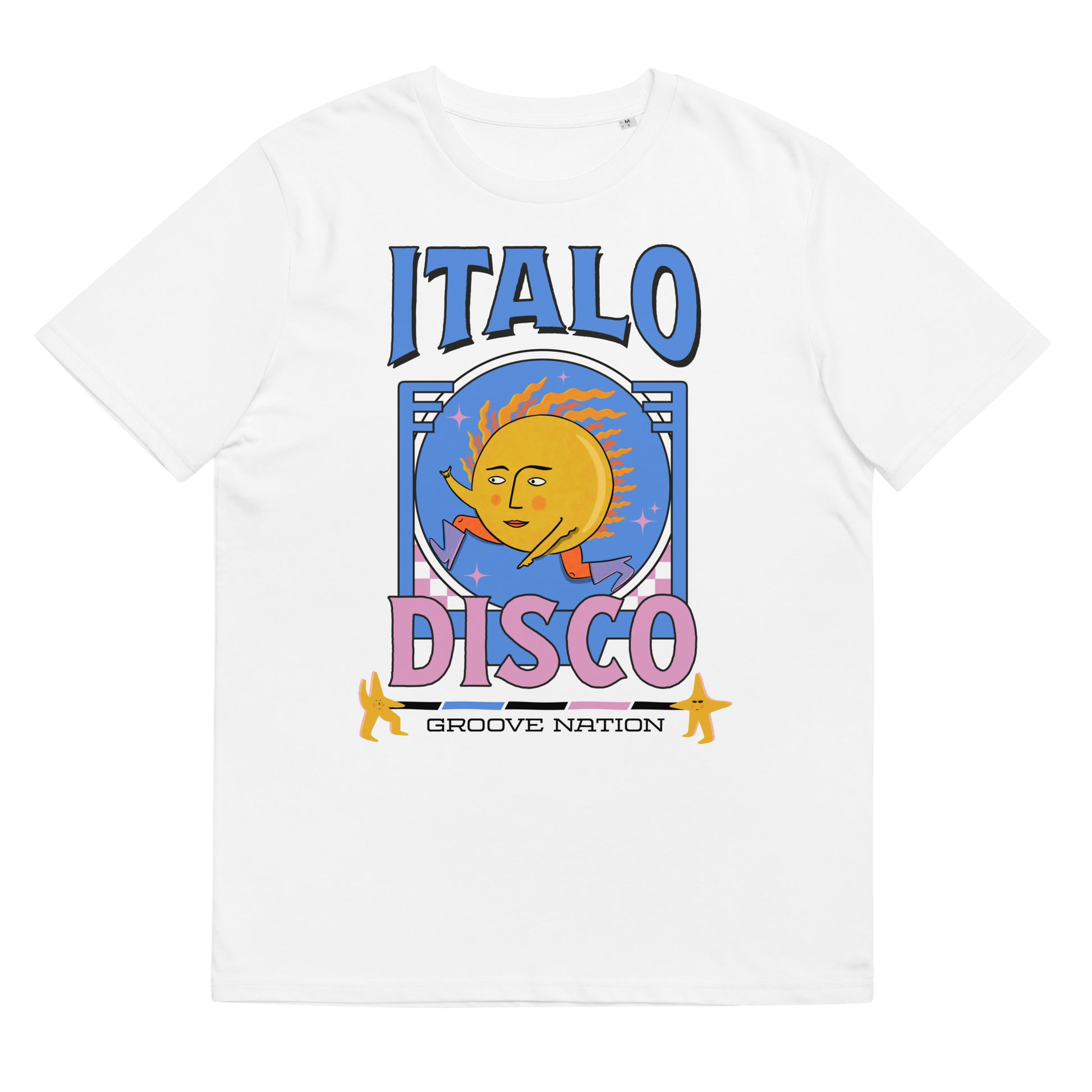 Cutout image of McIndoe Design's Italo Disco graphic t-shirt