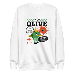 Papi Olive Sweatshirt - White